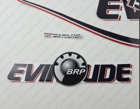 Evinrude 130HP E-tec 2009-2013 White Cowl Outboard Decal Kit